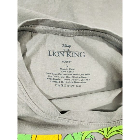 Disney Lion King Tropical Forest Fun T-shirt Mens Large Timon Pumbaa Pride Movie - Picture 3 of 10